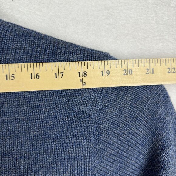 Ansett Pure Wool Zip Jacket Sweater men's SZ 20 Cardigan Sweater Australia Blue - Picture 10 of 16